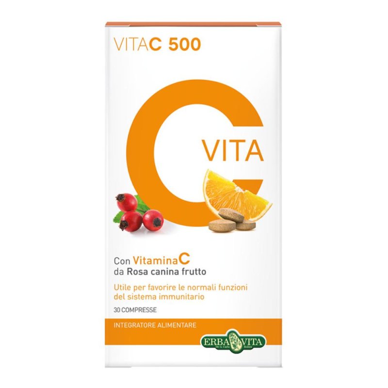 Erba Vita Vita C 500 Integratore Alimentare 30 Compresse Erba Vita Vita C 500 Integratore Alimentare 30 Compresse