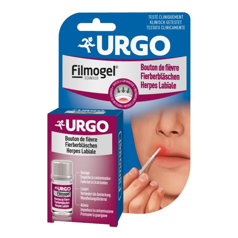 Urgo herpes labiale cerotto liquido 3 ml Urgo herpes labiale cerotto liquido 3 ml