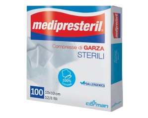 Corman Garza Compressa Medipresteril Fu Sterile Monouso 10x10cm 100pezzi
