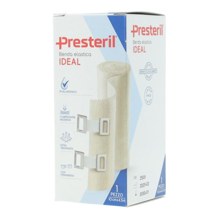 Medipresteril Benda Elastica Ideal Compressione Moderata 10cm x 4,5m Medipresteril Benda Elastica Ideal Compressione Moderata 10cm x 4,5m