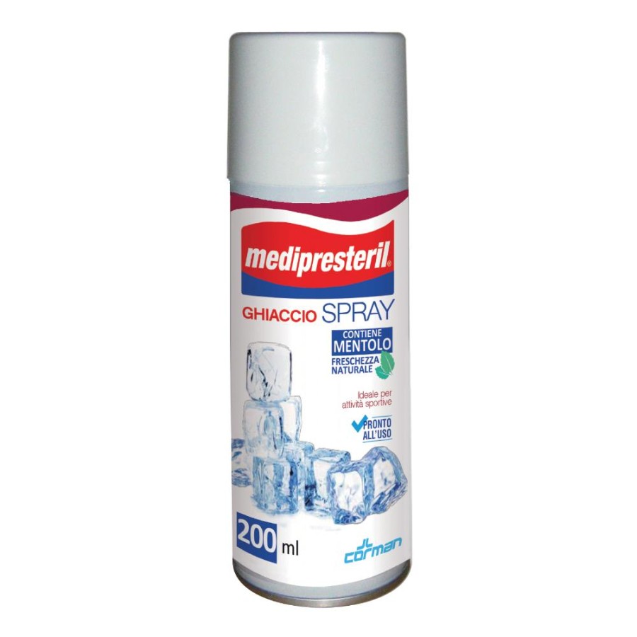 Ghiaccio Spray 200 ml con Mentolo Pronto all'Uso