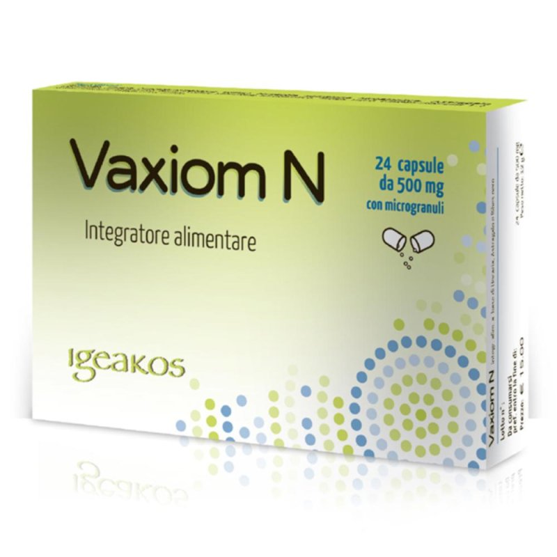 Vaxiom N 24 Capsule Integratore Alimentare per le Difese Immunitarie con Betaglucani Zinco e Vitamina D Vaxiom N 24 Capsule Integratore Alimentare per le Difese Immunitarie con Betaglucani Zinco e Vitamina D
