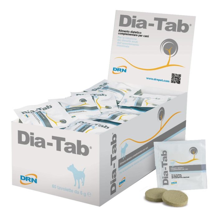 Dia Tab 60 tavolette - mangime complementare per cani contro diarrea acuta