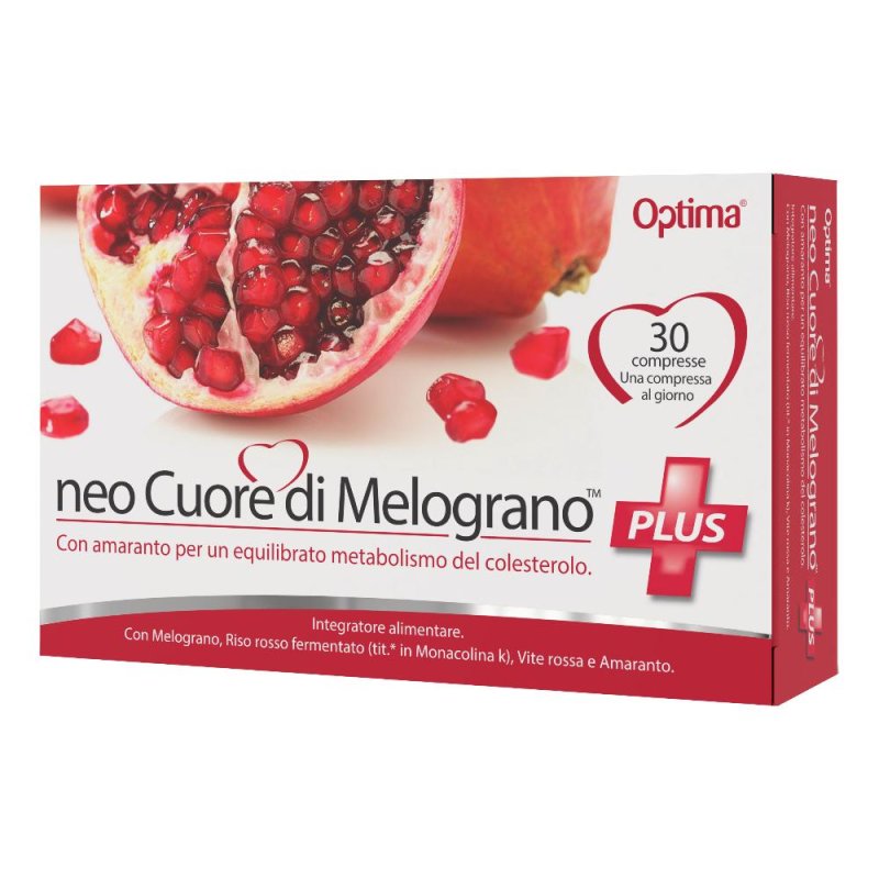 Optima Naturals Cuore Di Melograno Neocuore Di Melograno Plus 30 Compresse