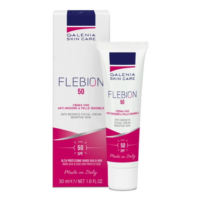 Flebion SPF 50+ 30 ml crema solare alta protezione per pelle sensibile Flebion SPF 50+ 30 ml crema solare alta protezione per pelle sensibile