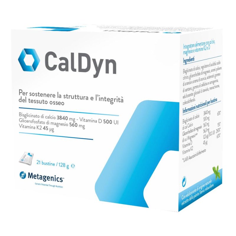 Metagenic  Vitamine e Minerali CalDyn Integratore Alimentare 21 Bustine