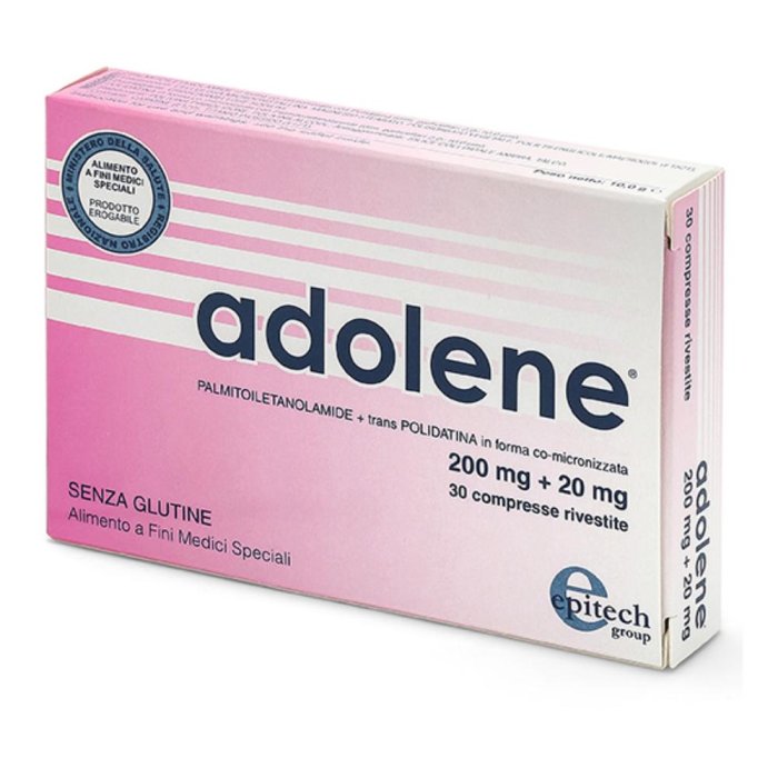 Epitech Adolene Alimento Dietetico 200 mg + 20 mg 30 Compresse Epitech Adolene Alimento Dietetico 200 mg + 20 mg 30 Compresse