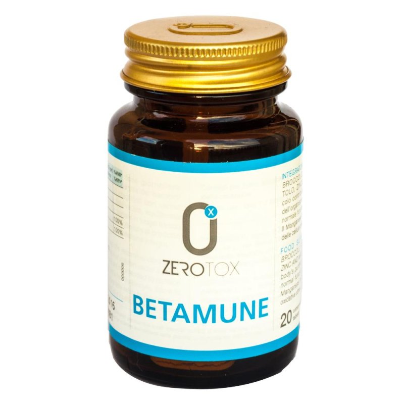 Zerotox Betamune 20 compresse - integratore con broccolo, betaglucani e zinco per le difese immunitarie Zerotox Betamune 20 compresse - integratore con broccolo, betaglucani e zinco per le difese immunitarie
