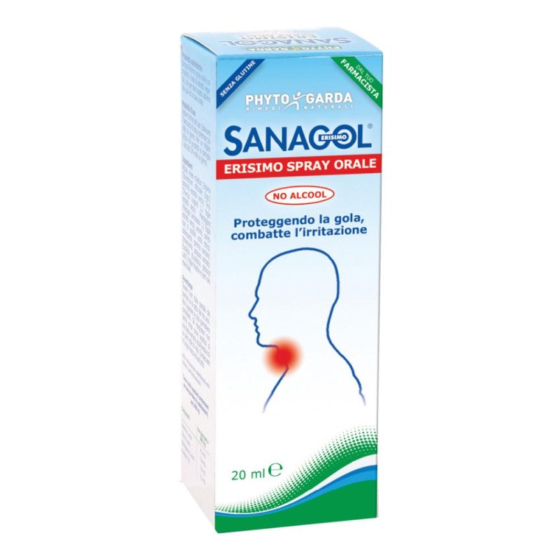 Phytogarda Rimedi Naturali Sanagol Erisimo Spray Senza Alcool 20 ml Phytogarda Rimedi Naturali Sanagol Erisimo Spray Senza Alcool 20 ml