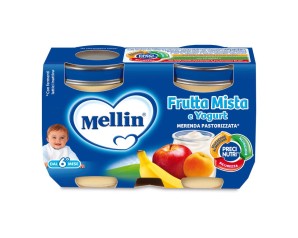 Mellin Merenda Yogurt Frutta Mista 120 G X 2 Pezzi