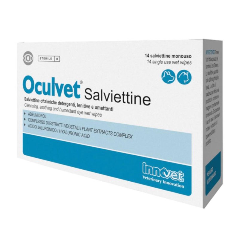 Innovet Animali Domestici Oculvet Cani e Gatti Igiene Oculare 14 Salviette Innovet Animali Domestici Oculvet Cani e Gatti Igiene Oculare 14 Salviette