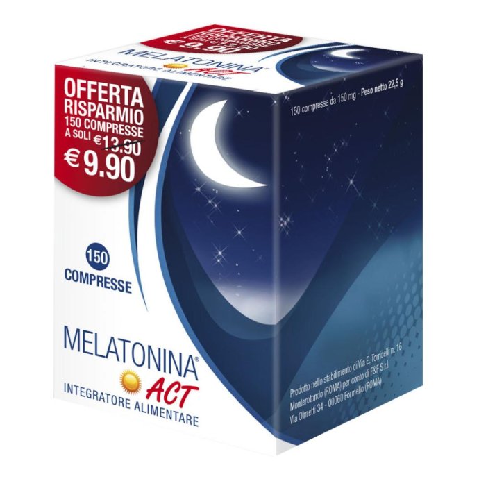 Melatonina Act 1 Mg 150 Compresse Melatonina Act 1 Mg 150 Compresse
