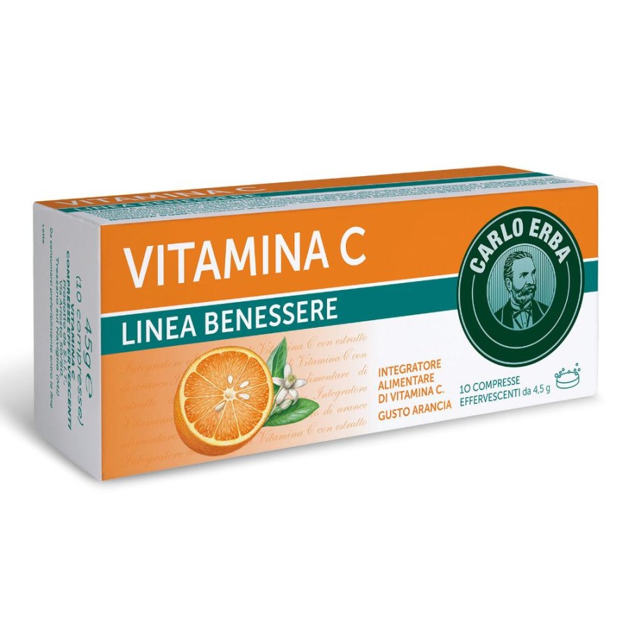 Carlo Erba Vitamina C Integratore Alimentare 10 Compresse Gusto Arancio