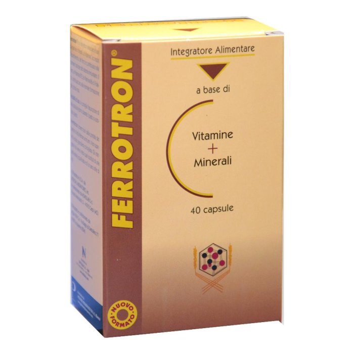 Ferrotron Integratore di Ferro 40 Capsule &ndash; Supporto in Caso di Carenza di Ferro e Stanchezza