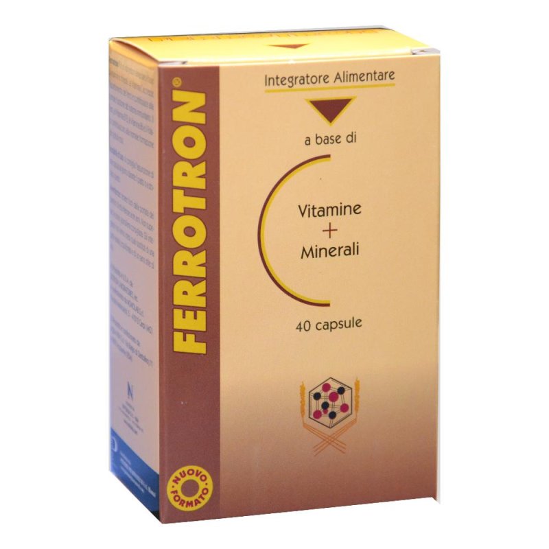 Ferrotron Integratore di Ferro 40 Capsule – Supporto in Caso di Carenza di Ferro e Stanchezza Ferrotron Integratore di Ferro 40 Capsule – Supporto in Caso di Carenza di Ferro e Stanchezza