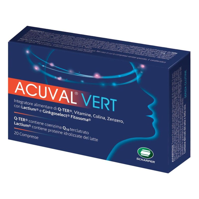 Scharper Vitamine Minerali Acuval Vert Integratore Alimentare 20 Compresse Scharper Vitamine Minerali Acuval Vert Integratore Alimentare 20 Compresse