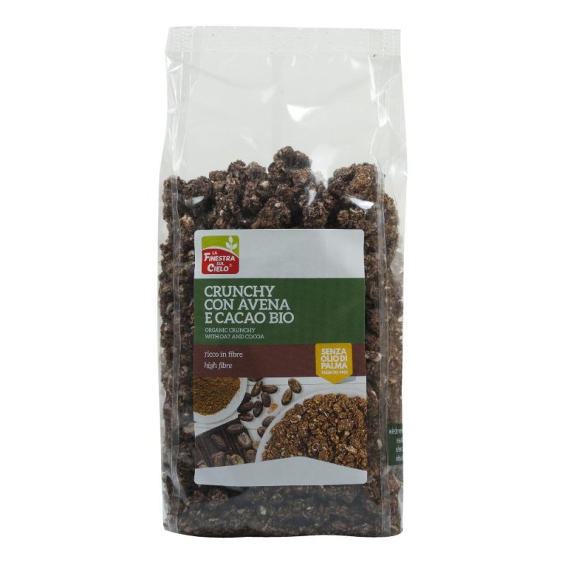 Crunchy avena e cacao bio 375 g cereali croccanti per la colazione
