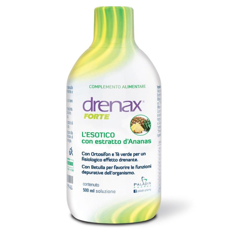 Paladin Pharma Drenax Forte Ananas Integratore Alimentare 500 ml Paladin Pharma Drenax Forte Ananas Integratore Alimentare 500 ml