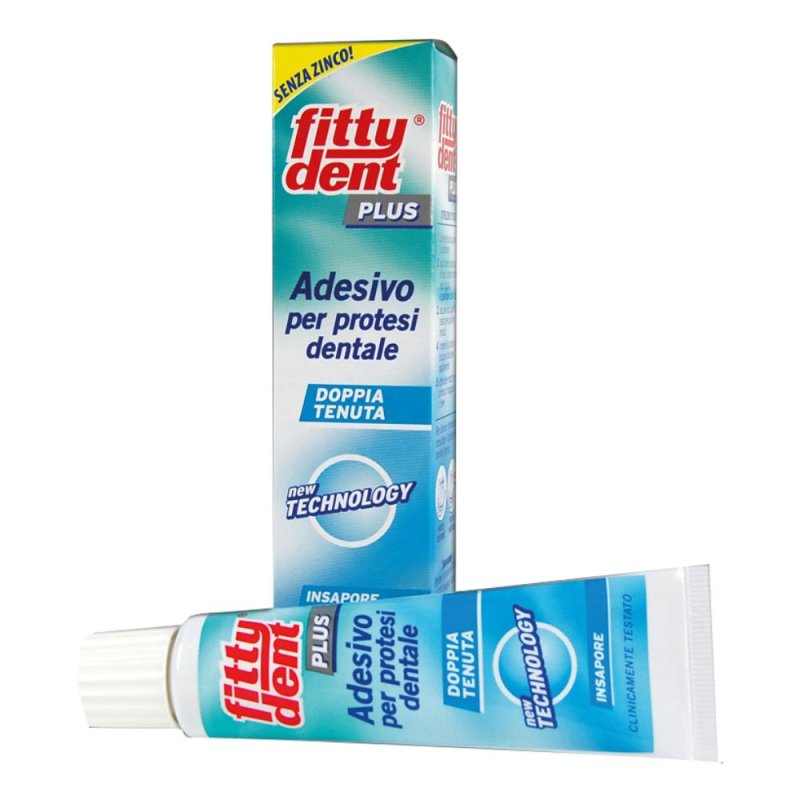 Fittydent Plus Crema Adesiva per Protesi Dentali 40 g Fissaggio Forte e Duraturo
