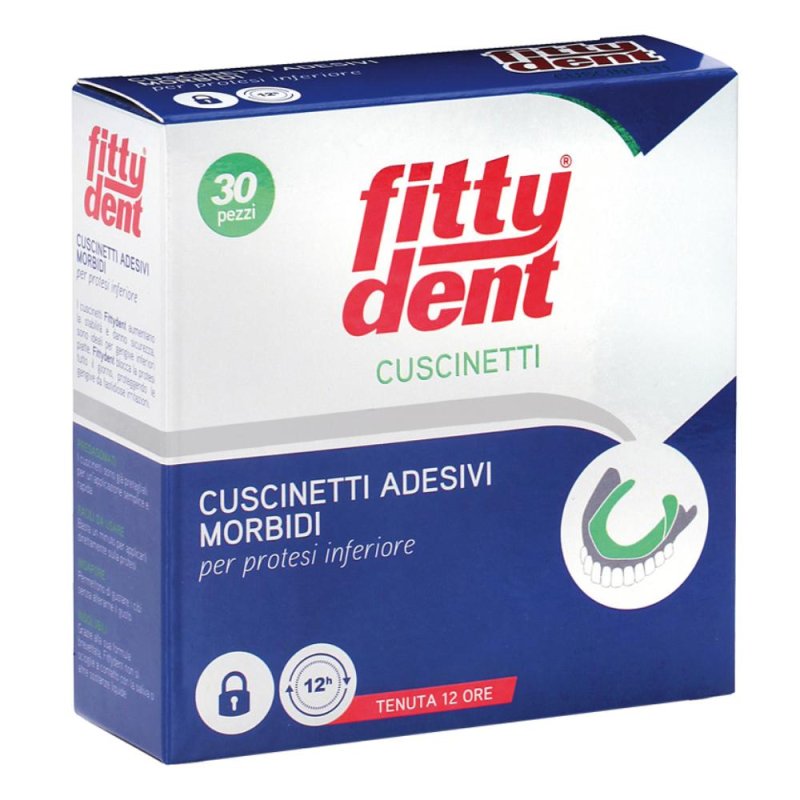 Ideco Fittydent - Cuscinetti Adesivi Morbidi per Portatori di Protesi 30 Pezzi Ideco Fittydent - Cuscinetti Adesivi Morbidi per Portatori di Protesi 30 Pezzi
