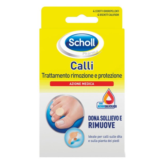 Dr. Scholl Cerotto Callifugo Trattamento Rimozione/Protezione Calli 4 Cerotti