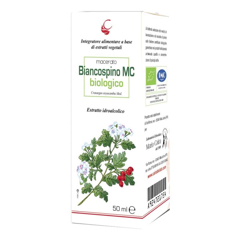 Caira Biancospino Macerato Idroalcolico BIO Gocce 50 ml Caira Biancospino Macerato Idroalcolico BIO Gocce 50 ml