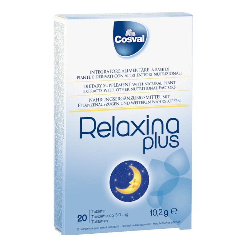 Relaxina Plus Integratore Naturale Rilassante contro Stress e Ansia 20 Compresse