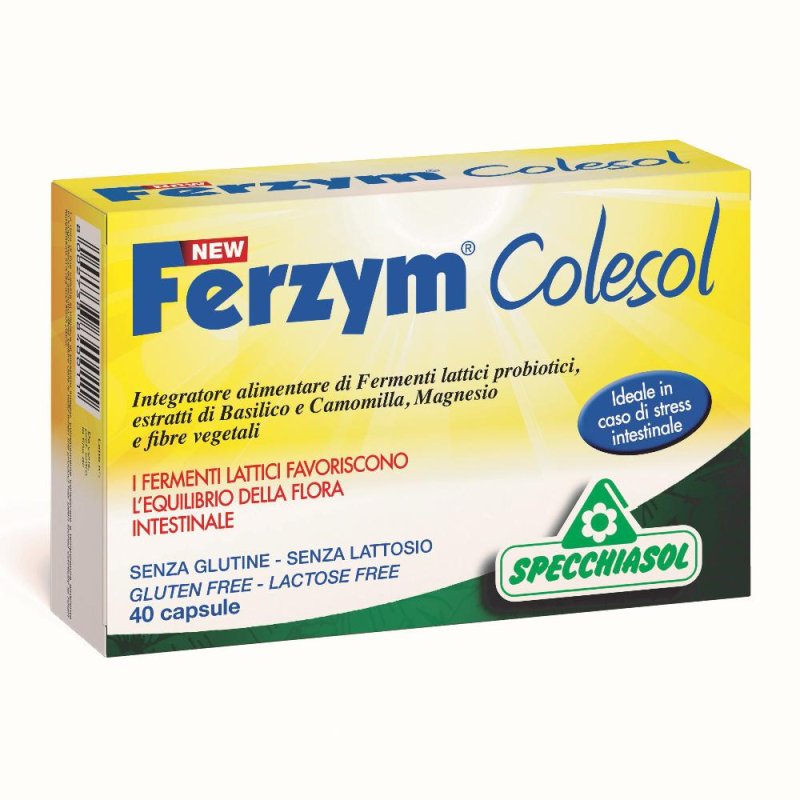 Specchiasol Ferzym New Colesol Integratore Alimentare 40 Capsule Specchiasol Ferzym New Colesol Integratore Alimentare 40 Capsule