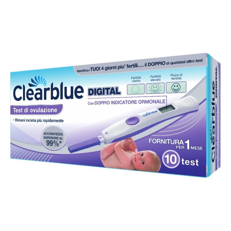 Clearblue 10 Test di Ovulazione Digitali Doppio Indicatore Clearblue 10 Test di Ovulazione Digitali Doppio Indicatore
