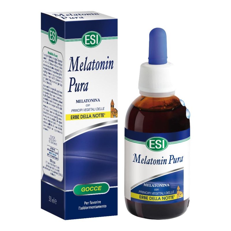 Melatonin Pura 1 mg con Erbe Integratore Esi  Sonno e Relax Gocce 50 ml
