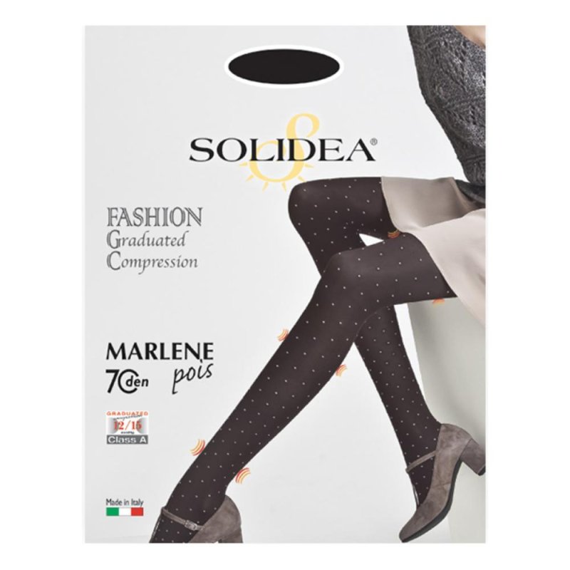 Collant donna Marlene a pois 70 denari opaco colore moka taglia 4-L Collant donna Marlene a pois 70 denari opaco colore moka taglia 4-L