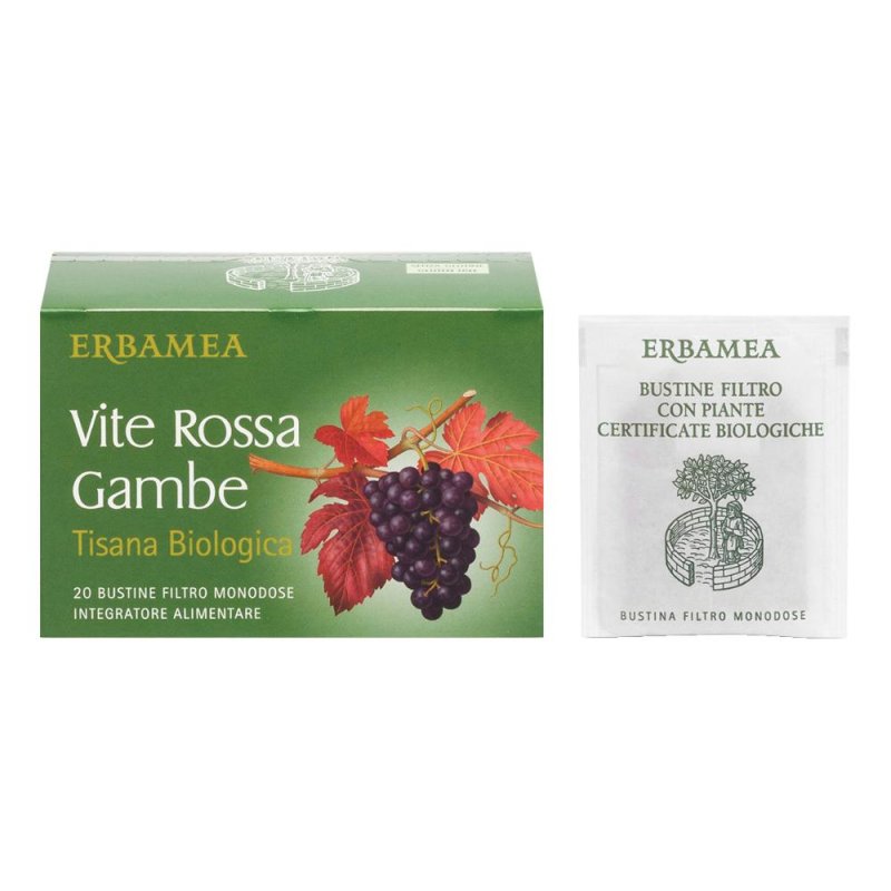 Erbamea Vite Rossa Gambe Tisana Biologica 20 bustine