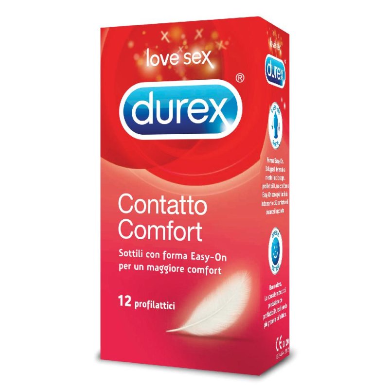 Durex Contatto Comfort Profilattici Confezione con 12 Profilattici Durex Contatto Comfort Profilattici Confezione con 12 Profilattici