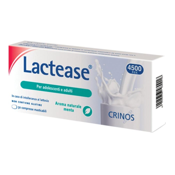 Crinos Lactease 4500 Menta Integratore Alimentare 30 Compresse Crinos Lactease 4500 Menta Integratore Alimentare 30 Compresse
