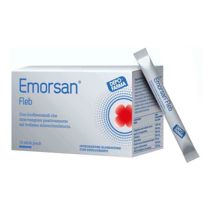 Depofarma Emorsan Fleb 14 Bustine Stick Pack 15 Ml Depofarma Emorsan Fleb 14 Bustine Stick Pack 15 Ml