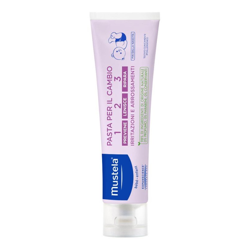 Mustela Pasta Per Il Cambio 1 2 3 Previene Lenisce e Ripara, 100ml Mustela Pasta Per Il Cambio 1 2 3 Previene Lenisce e Ripara, 100ml