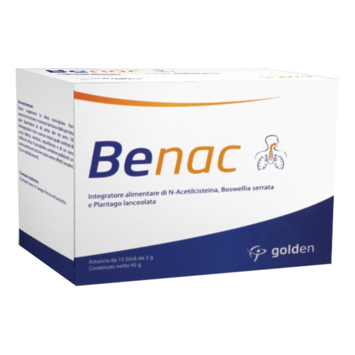 Golden Pharma Benac Integratore Alimentare 15 Bustine Stick Pack