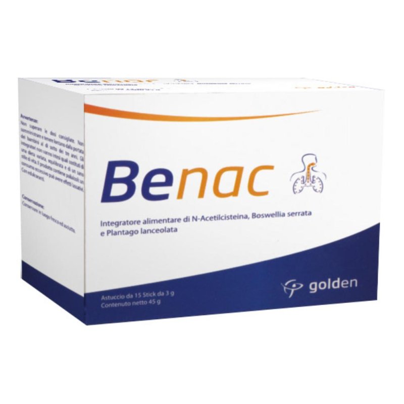 Golden Pharma Benac Integratore Alimentare 15 Bustine Stick Pack Golden Pharma Benac Integratore Alimentare 15 Bustine Stick Pack