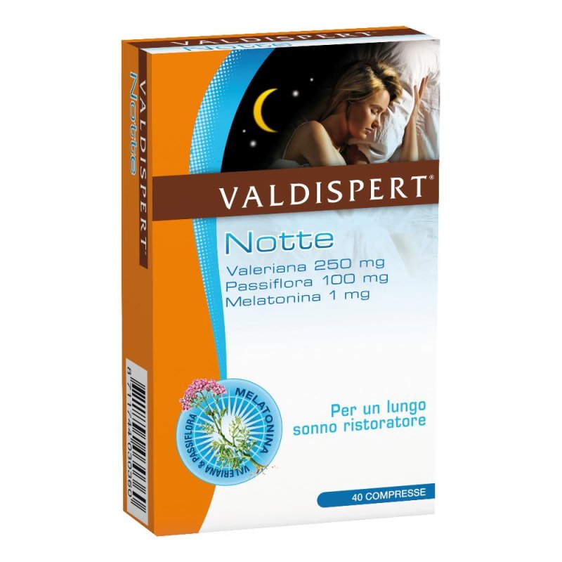 Vemedia Valdispert Notte 1 mg di Melatonina Sonno e Relax 40 compresse Vemedia Valdispert Notte 1 mg di Melatonina Sonno e Relax 40 compresse