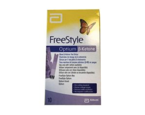 FreeStyle Optium ?-Ketone 10 strisce strisce per la misurazione dei chetoni nel sangue