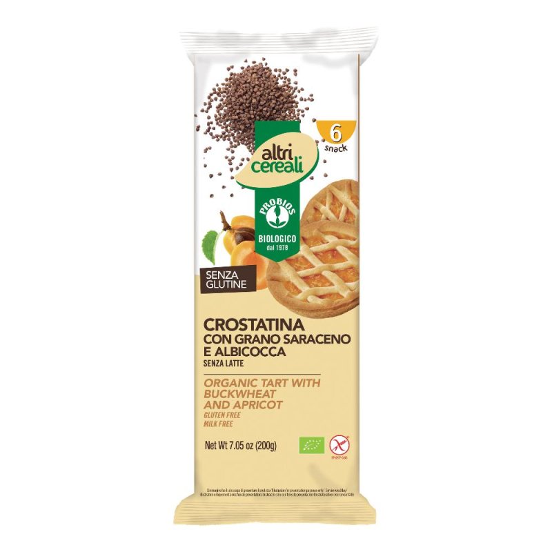 Altricereali Crostatine di Grano Saraceno con Albicocca Biscotti Bio Senza Glutine 5x40 g Altricereali Crostatine di Grano Saraceno con Albicocca Biscotti Bio Senza Glutine 5x40 g
