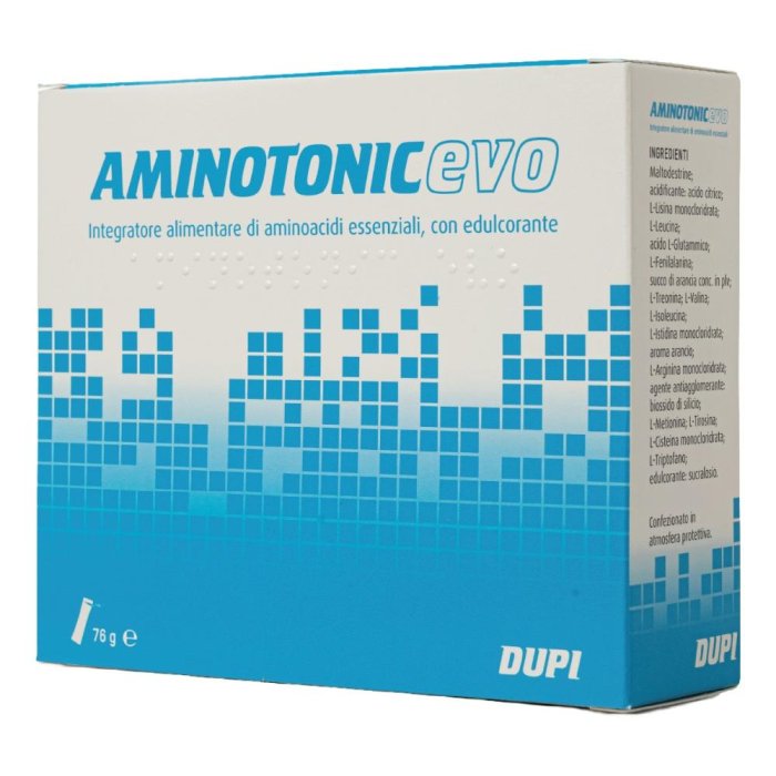 Aminotonic Evo Integratore di Aminoacidi Tonico Energetico per Stanchezza Fisica e Mentale 20 Bustine