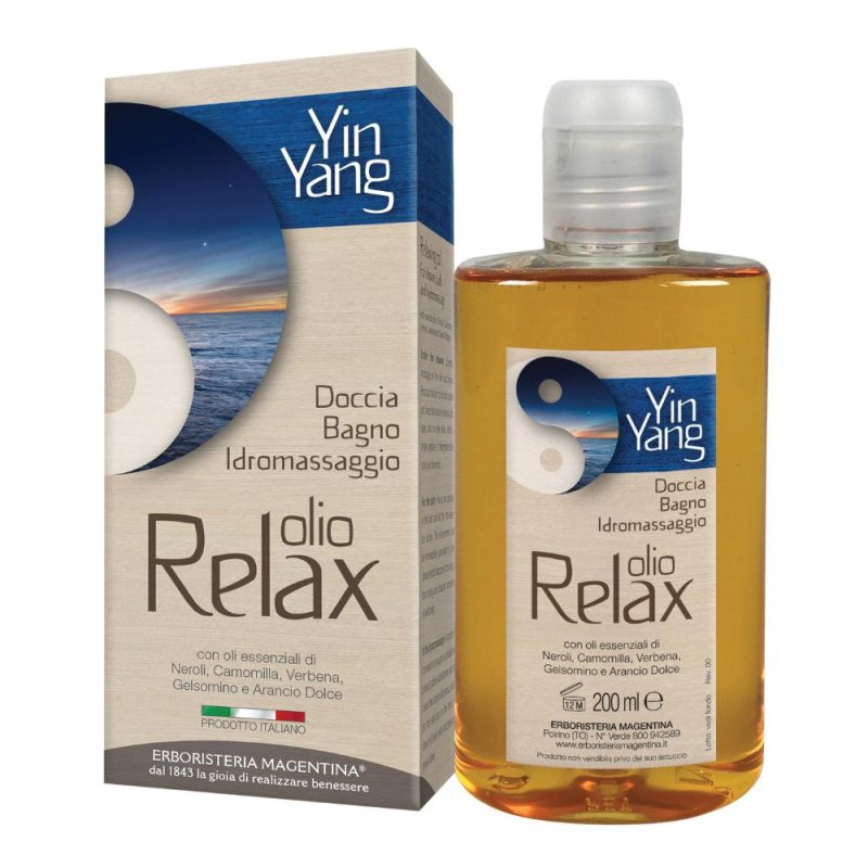 Olio relax doccia bagno Yin Yang 200ml con oli essenziali rilassanti Olio relax doccia bagno Yin Yang 200ml con oli essenziali rilassanti