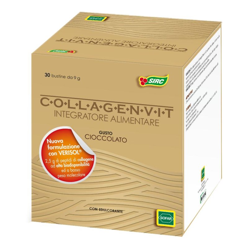 Sofar Collagenvit Cioccolato 30 Buste Astuccio 270 G Sofar Collagenvit Cioccolato 30 Buste Astuccio 270 G
