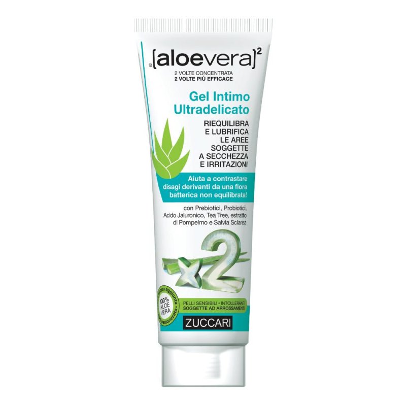 Zuccari aloevera2 Gel d'Aloe Trattamento Intimo Lenitivo Lubrificante 80ml Zuccari aloevera2 Gel d'Aloe Trattamento Intimo Lenitivo Lubrificante 80ml