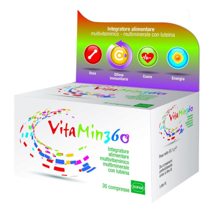 Sofar Vitamin 360 Multivitaminico Multiminerale 70 Compresse Astuccio 93,10 G Sofar Vitamin 360 Multivitaminico Multiminerale 70 Compresse Astuccio 93,10 G