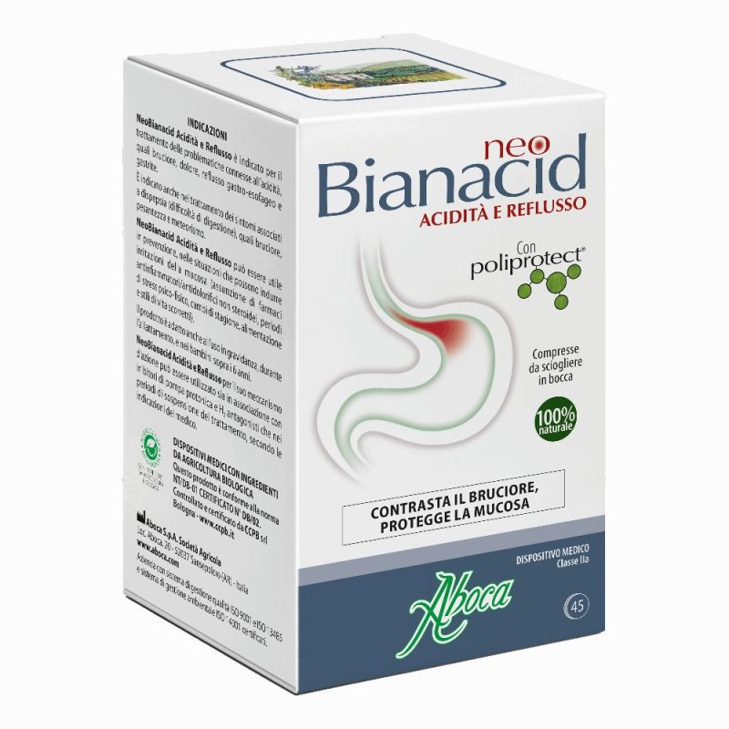Neobianacid Aboca Acidit&agrave; e Reflusso 45 Compresse Masticabili