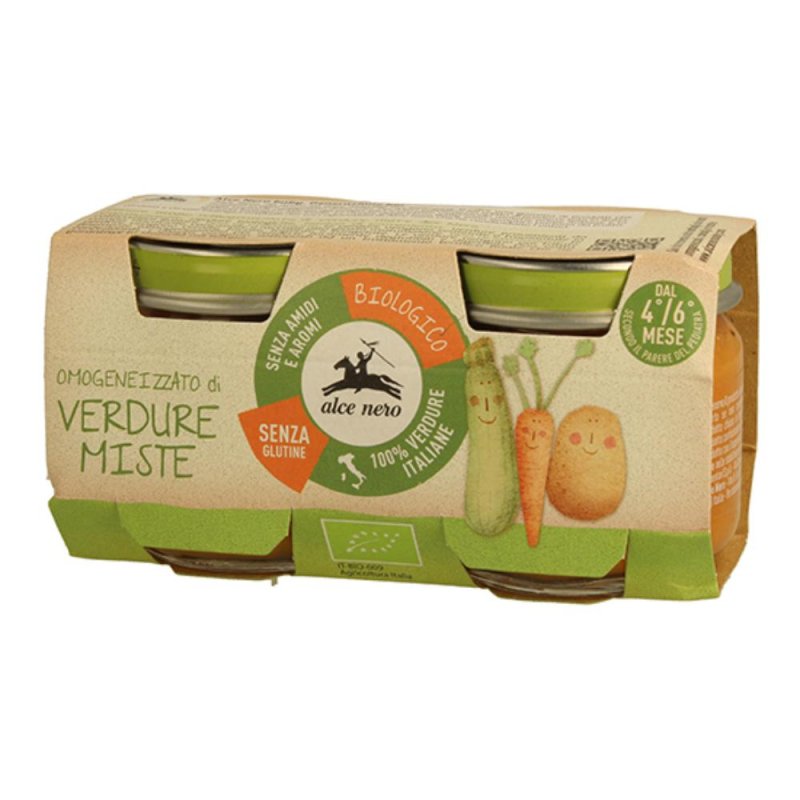 Alce Nero Omogeneizzato Verdure Miste Biologico 2 x 80g