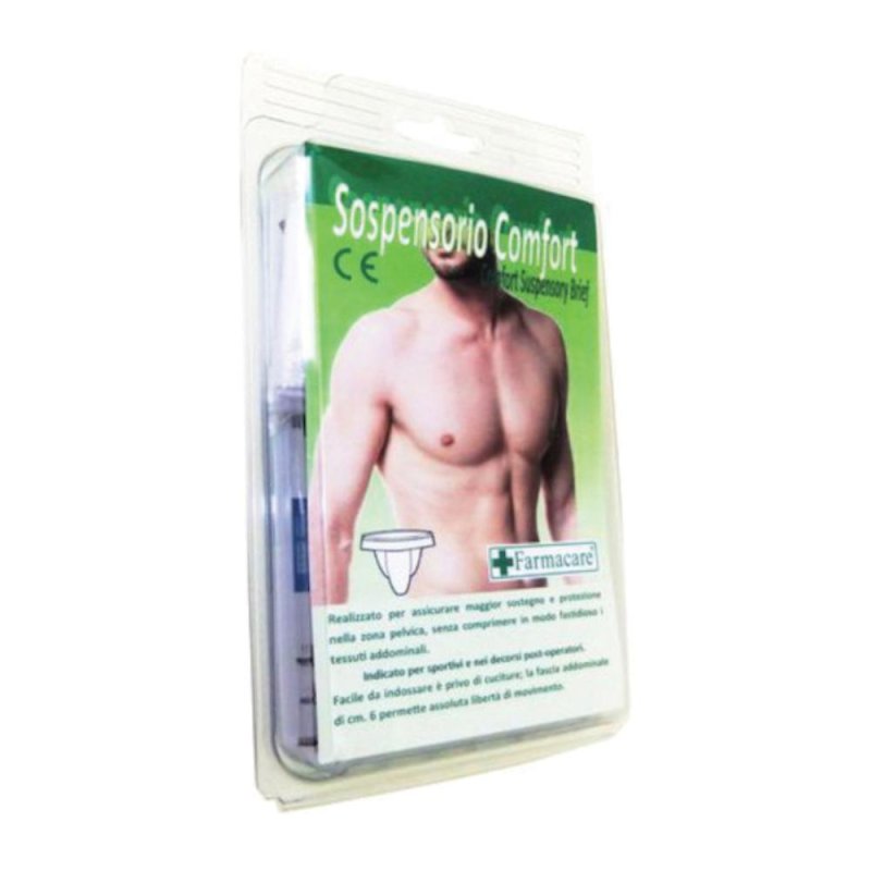 Sospensorio uomo comfort taglia media per circonferenza vita da 81 a 90 centimetri con fascia contenitiva, supporto inguinale sportivo e post operatorio, codice 925605988