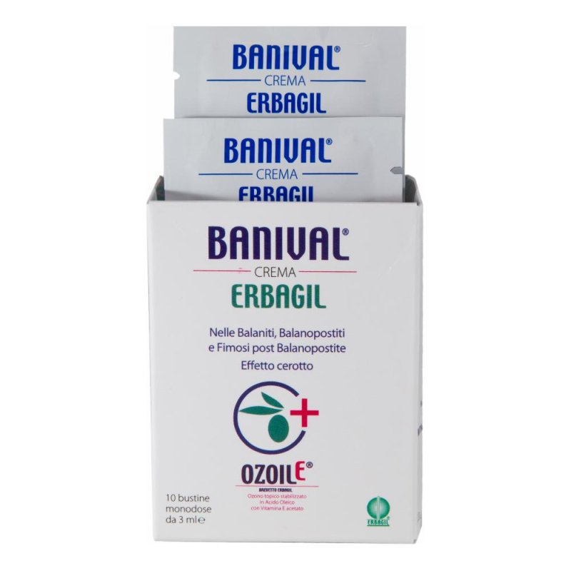 Erbagil Banival Crema Effetto Cerotto per Uso Genitale 10 Bustine x 3 ml Erbagil Banival Crema Effetto Cerotto per Uso Genitale 10 Bustine x 3 ml